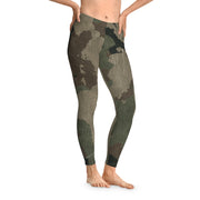 Dirty Brown Camo Leggings For Women | Mid Waist Fit Camo Colors