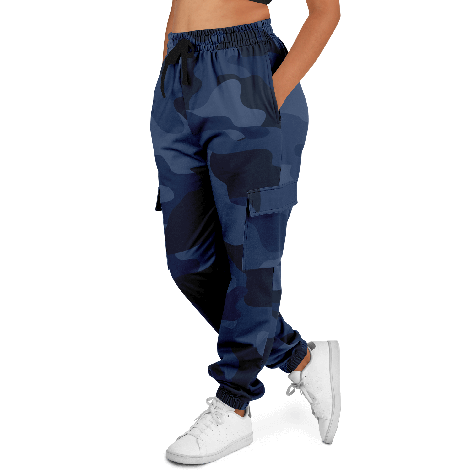 Camo Cargo Pants | Unisex | Deep Blue Camouflage Camo Colors