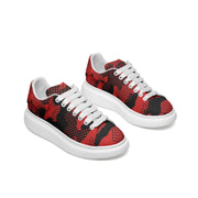 Oversized McQueen Sneakers | Black & Red Pixel Camo Camo Colors