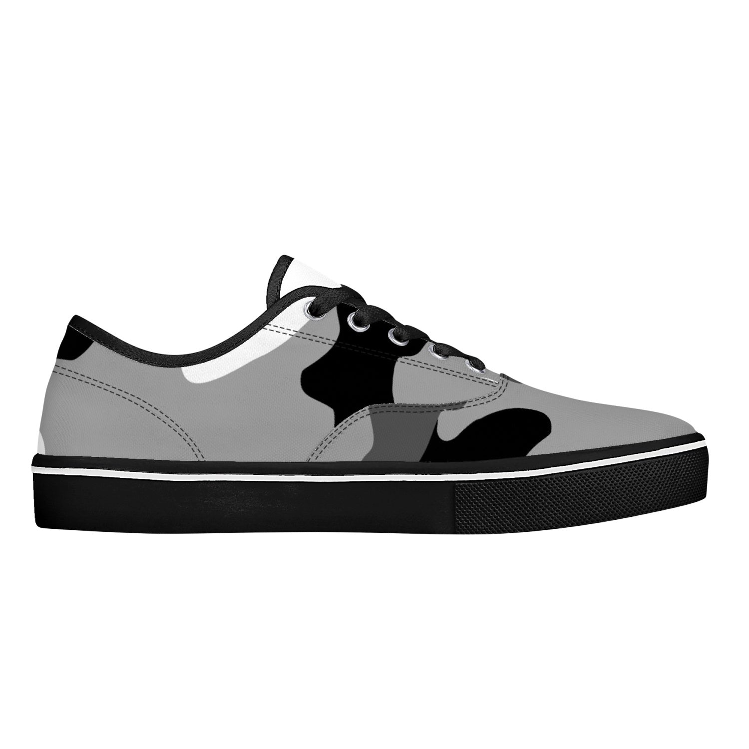 Camo Skate Shoes | Gray, Black, and White Camouflage Camo Colors