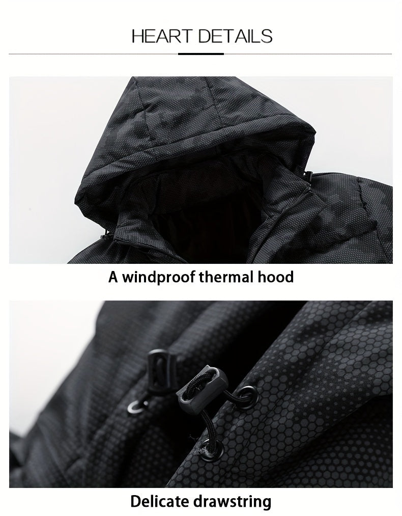 Men's Camo Fleece Jacket: Hooded, Zip-Up, Warm, Outdoor Hoodie Camo Colors