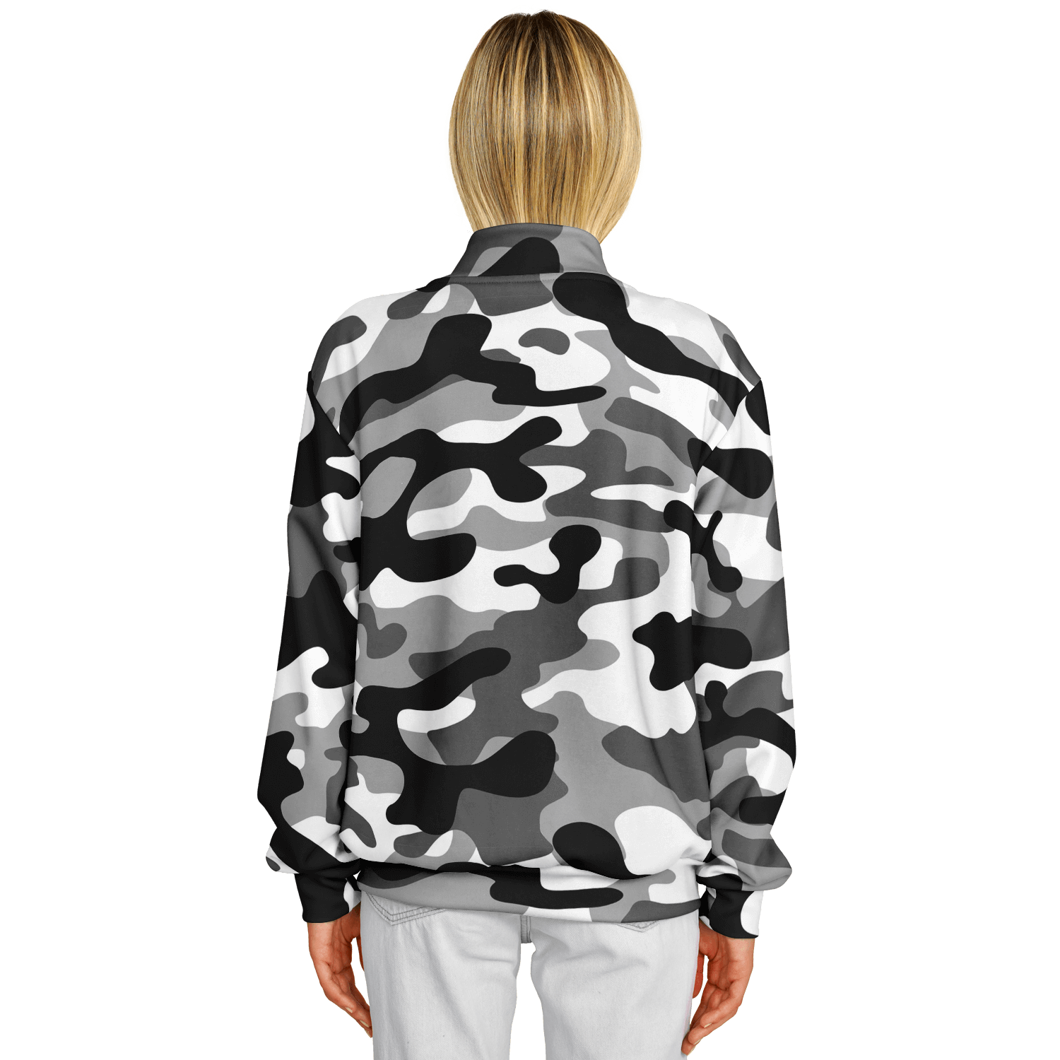 Baseball Camo Jacket | Military Camouflage in Black, Grey & White Camo Colors