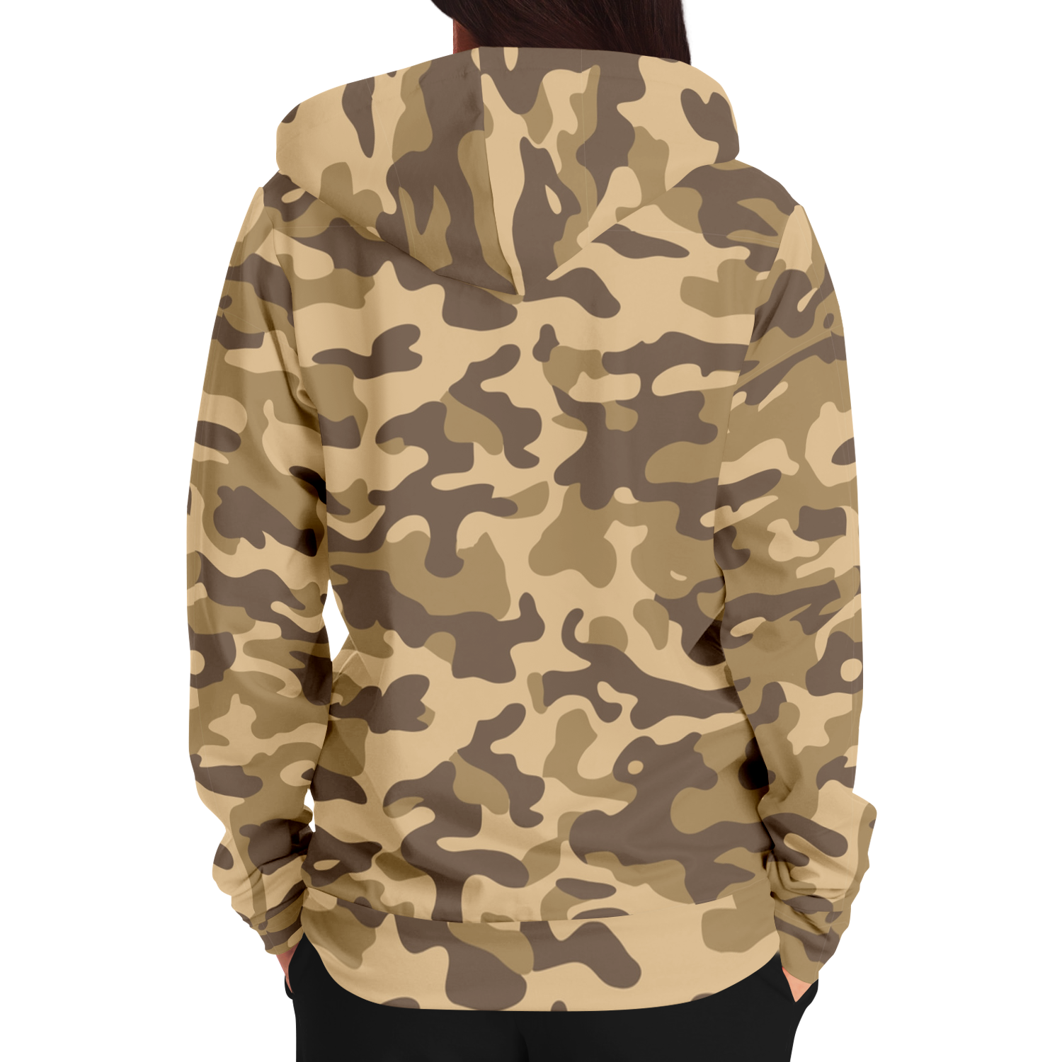Zip-Up Hoodie | Khaki Camouflage style Camo Colors