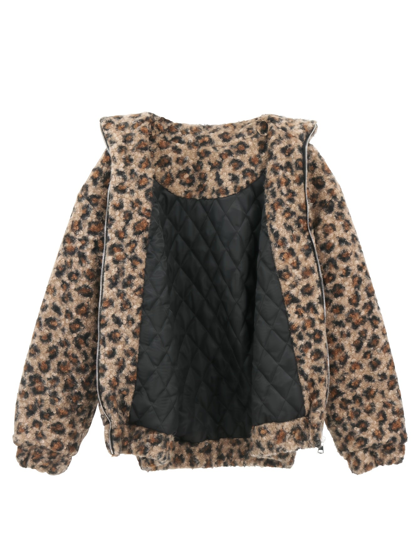 Men's Leopard Print Fleece-Lined Winter Jacket | Camo Colors