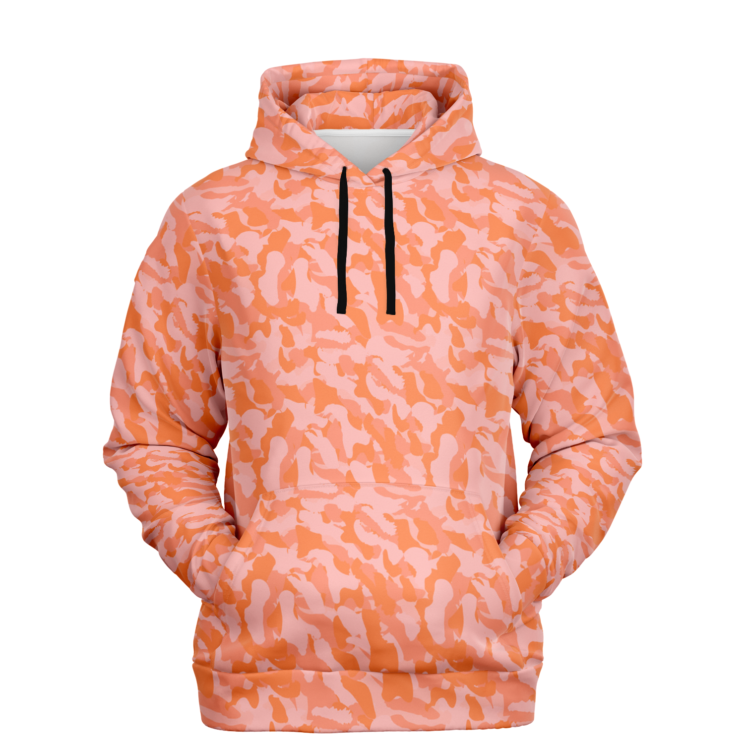 Camo Hoodie | Mango, Melon and Dark Salmon Camo Colors