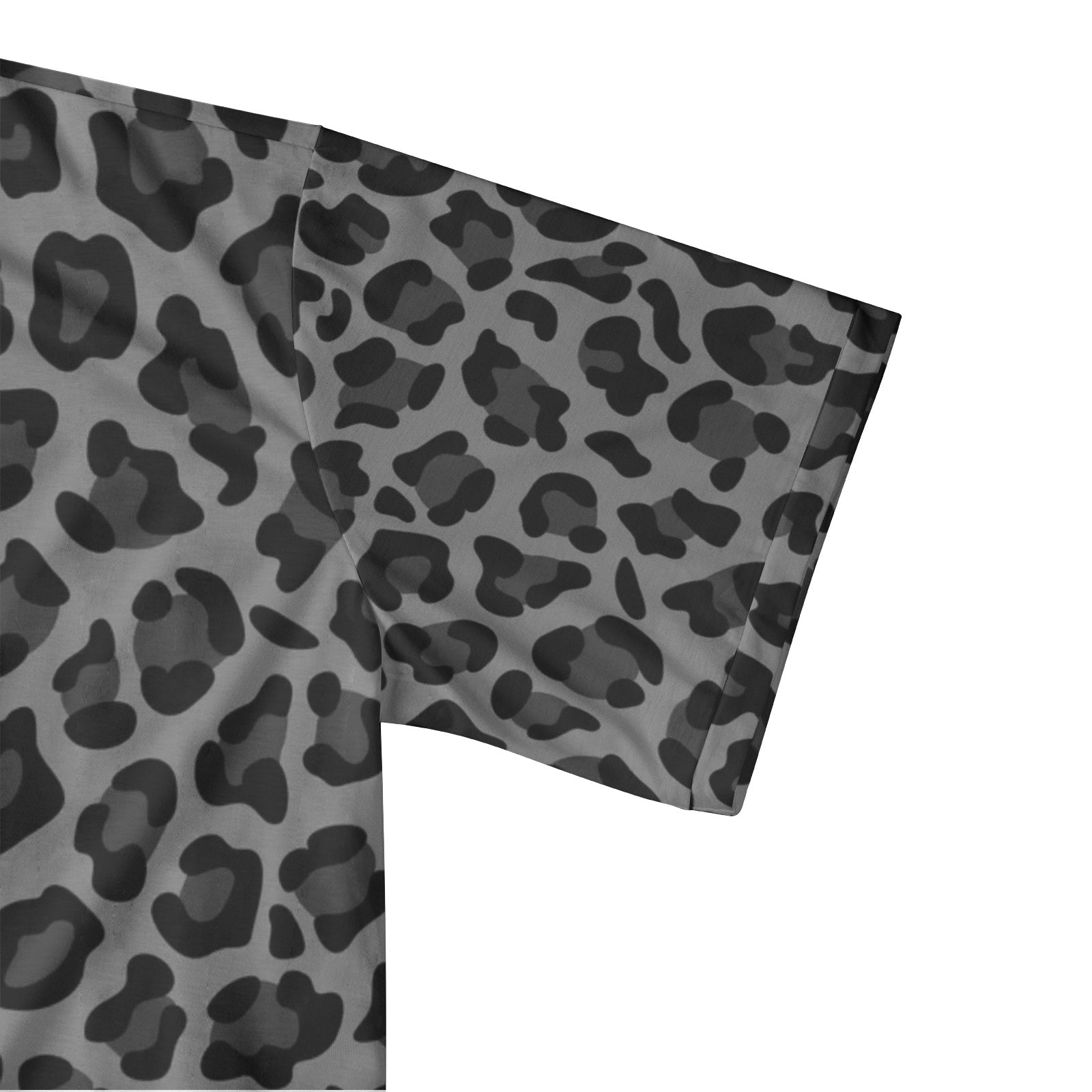 Leopard Golf Shirt For Men | Gray and Black Print Camo Colors