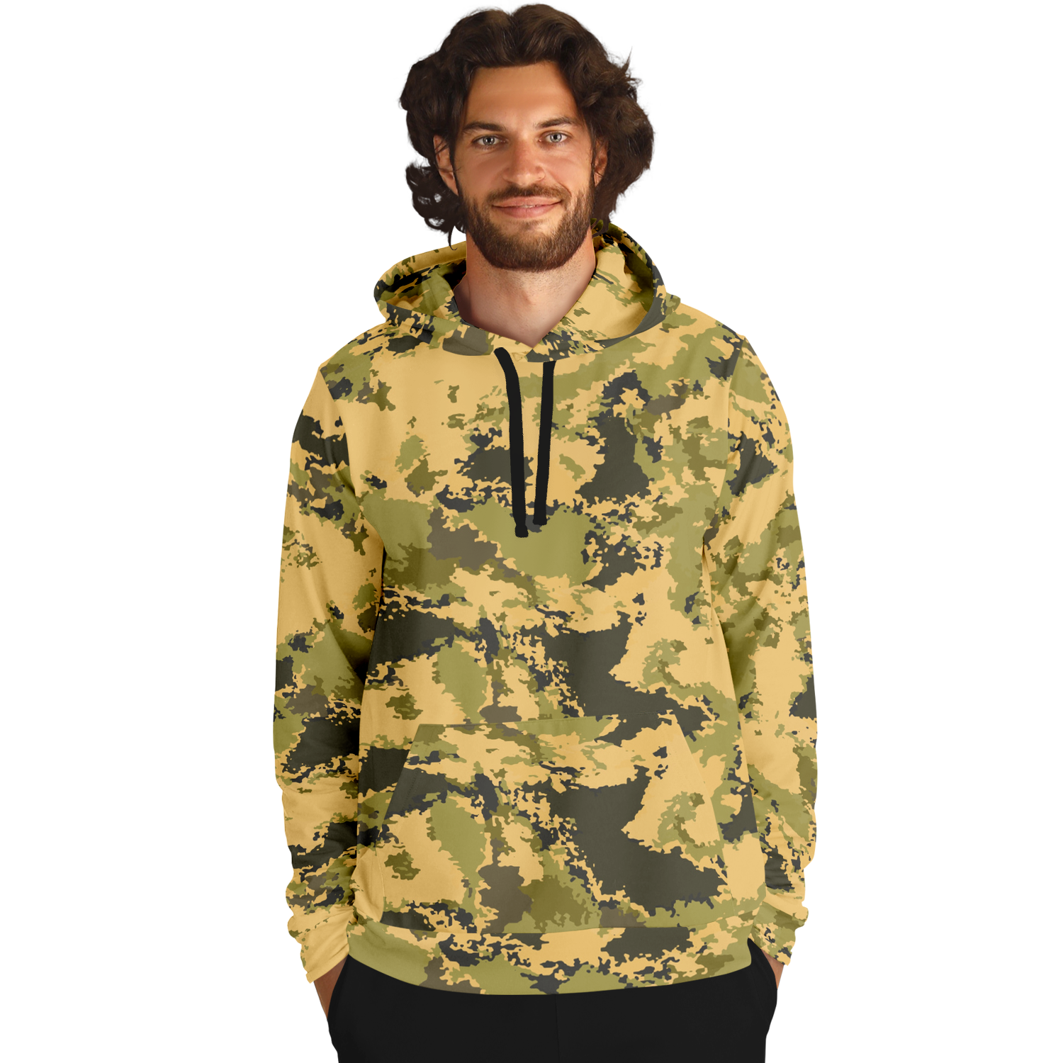 Green Camo Hoodie | Watercolor Desert Camouflage Camo Colors