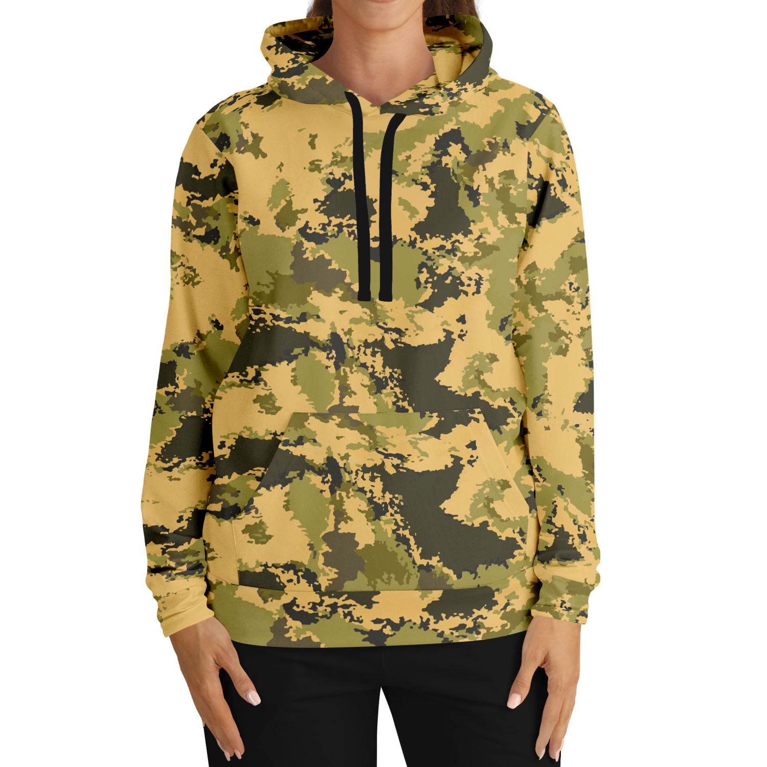 Green Camo Hoodie | Watercolor Desert Camouflage Camo Colors