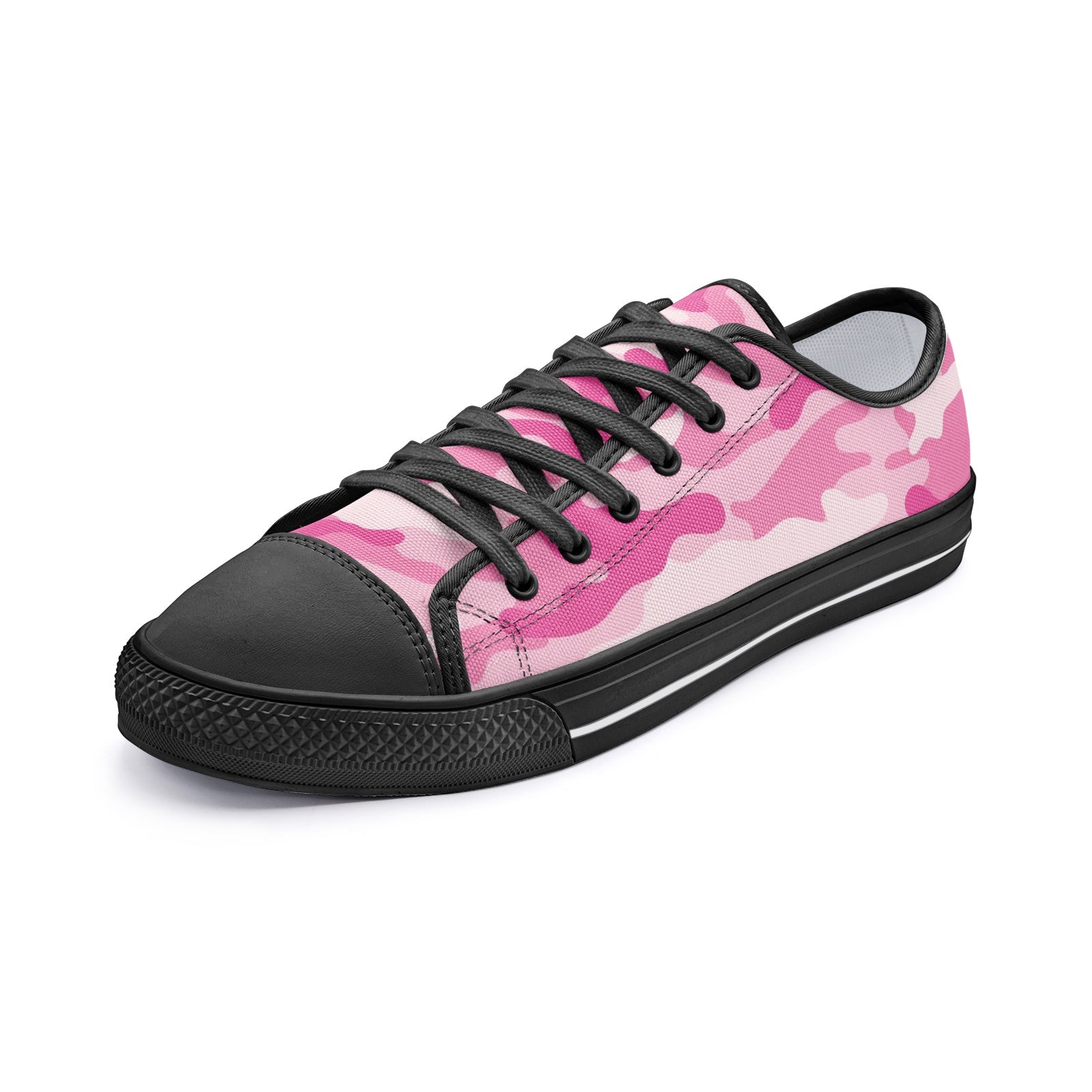 Camo Shoes | Low Top Canvas | Lavender Pink Camouflage Camo Colors