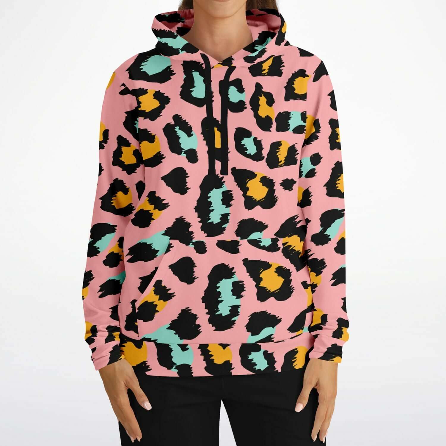 Leopard Print Hoodie | Pink Panther in Black & Yellow | Camo Colors