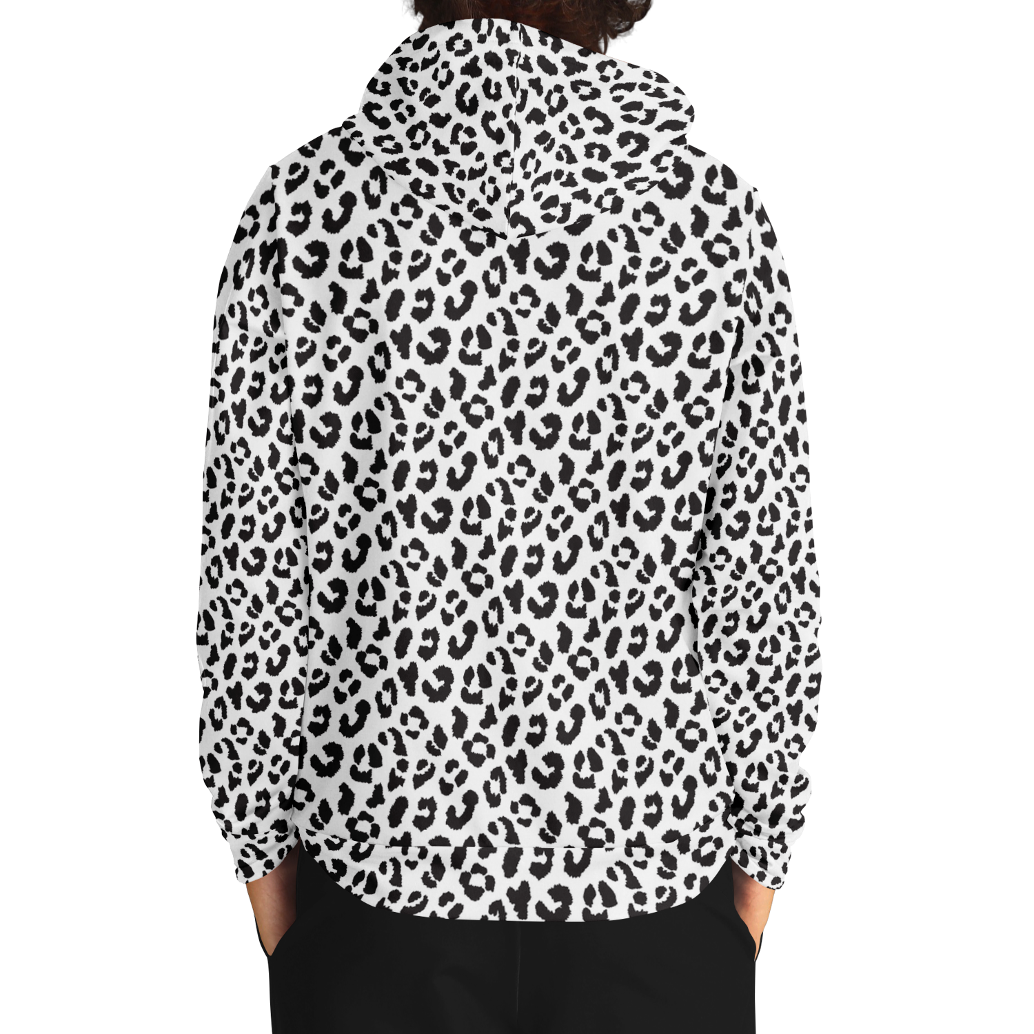 Leopard Hoodie | Black and White Pattern | Unisex Camo Colors