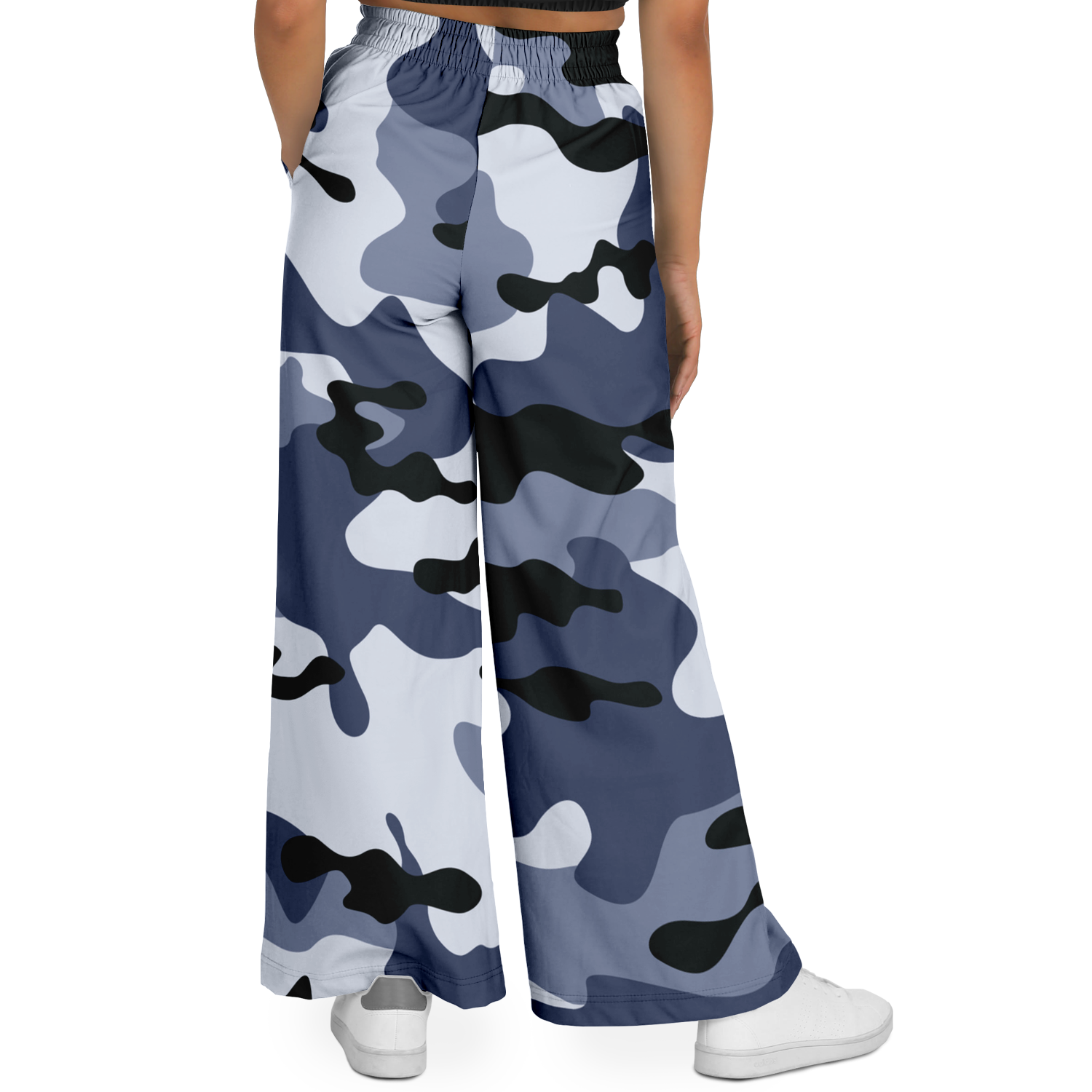 Camo Wide Leg Pants | Light Blue Camouflage Camo Colors