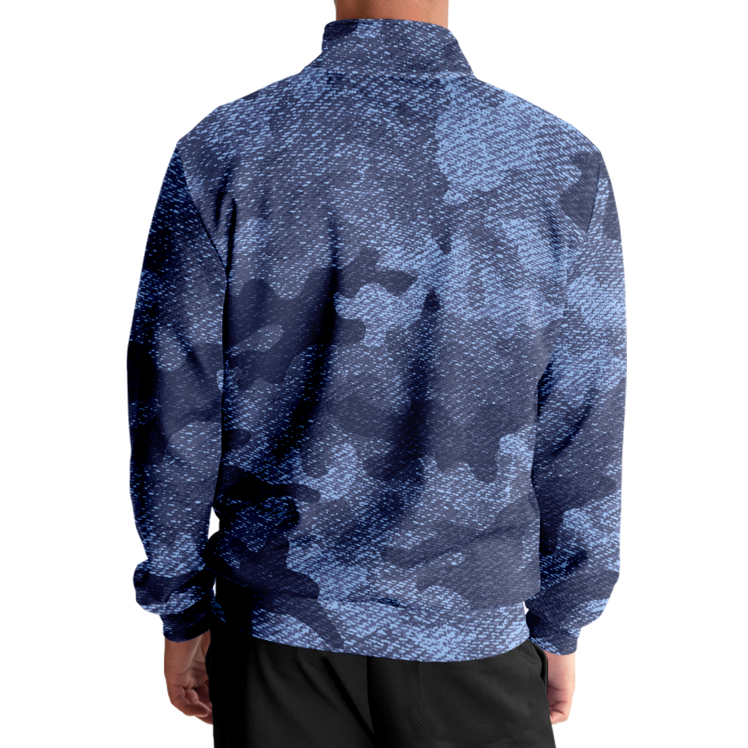Camo Track Jacket | Denim Blue Camouflage Camo Colors
