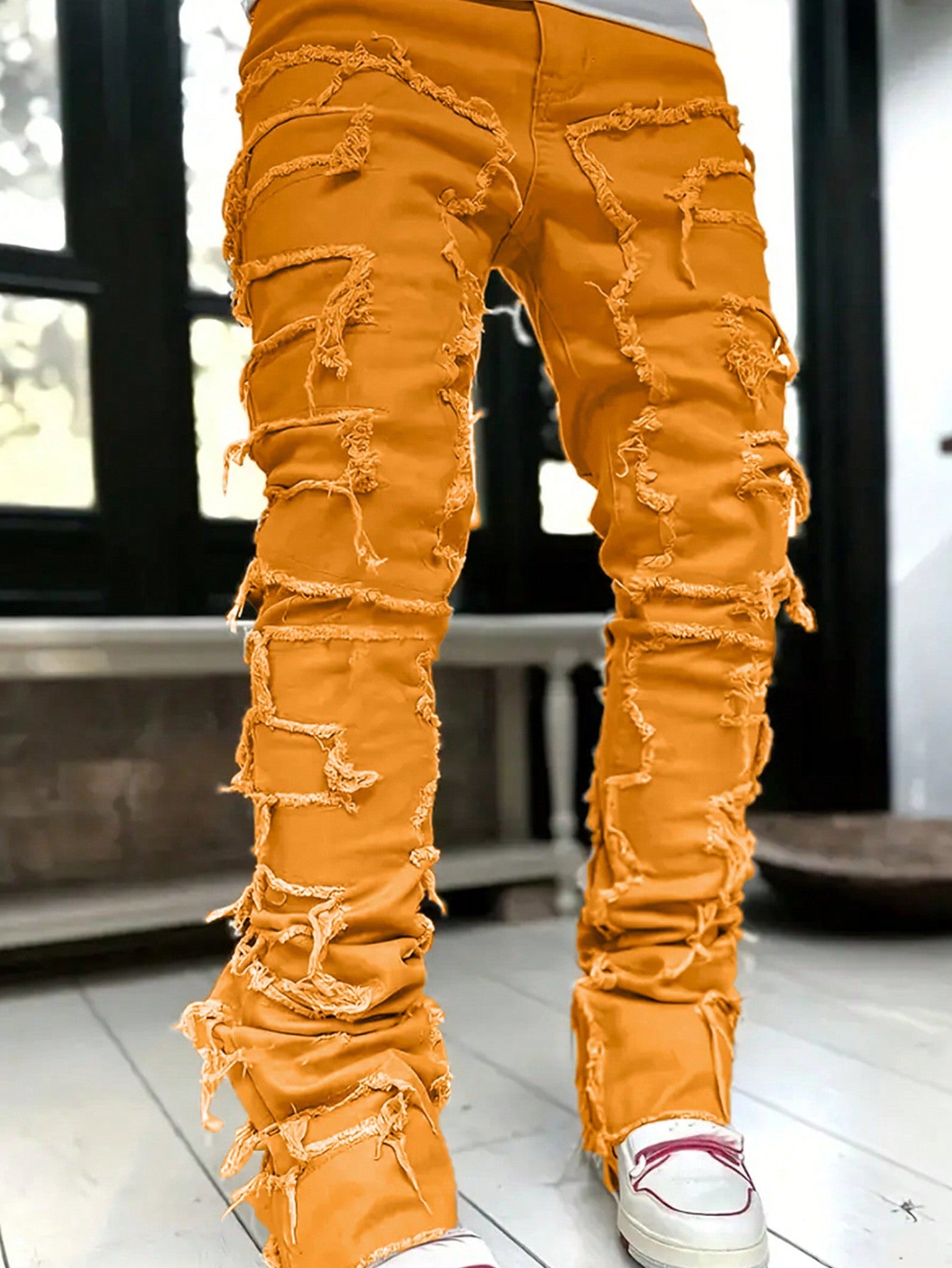 Men's Camo Print Ripped Jeans Camo Colors