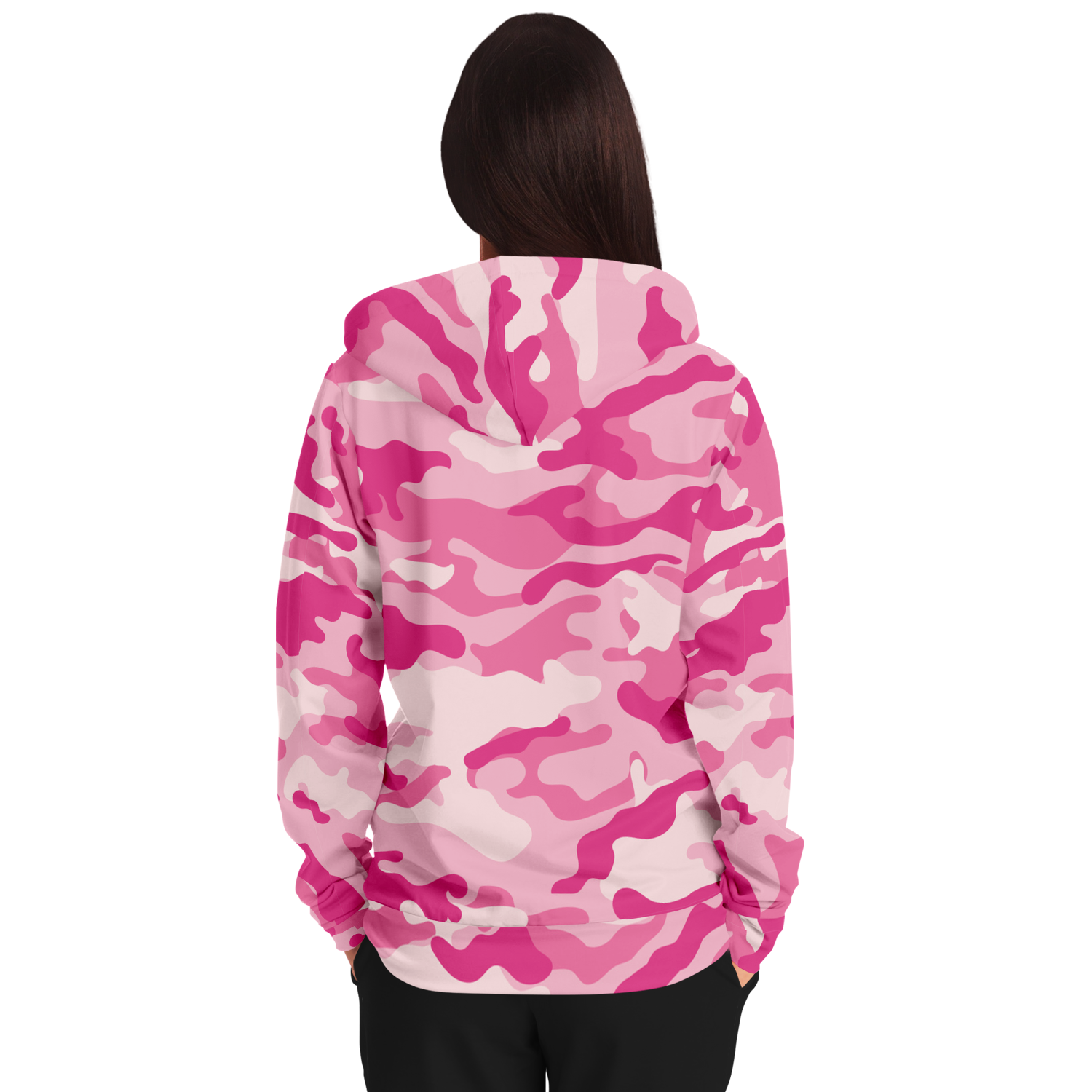 Zip-Up Hoodie | Lavender Pink Camouflage style Camo Colors