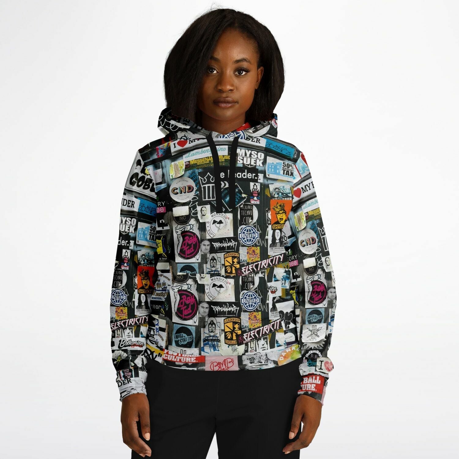 Streetwear Hoodie | Graffiti Street Art Amsterdam Patches Camo Colors