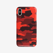 Camo Phone Case | iPhone | Red & Black Camo Colors