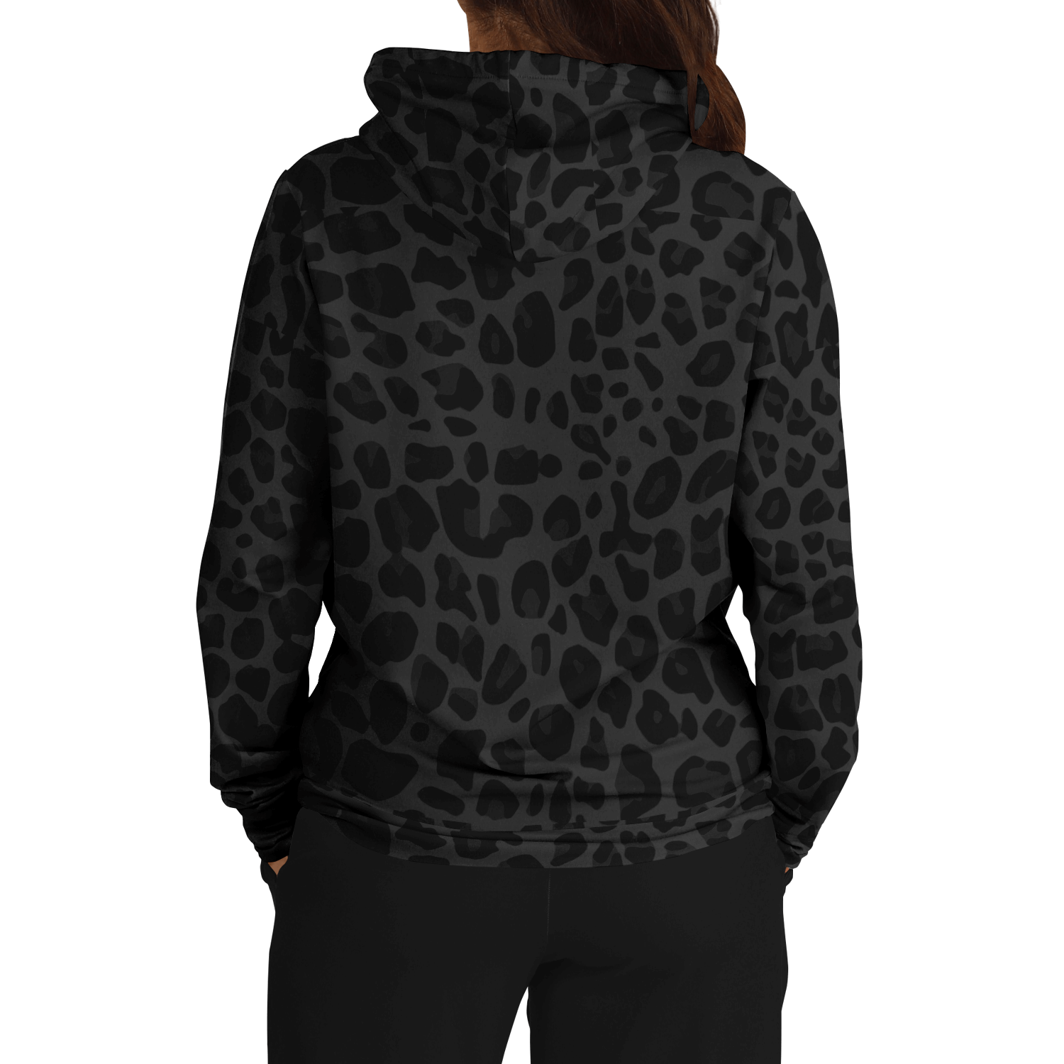 Black Leopard Print Hoodie | Puma Pattern | Camo Colors
