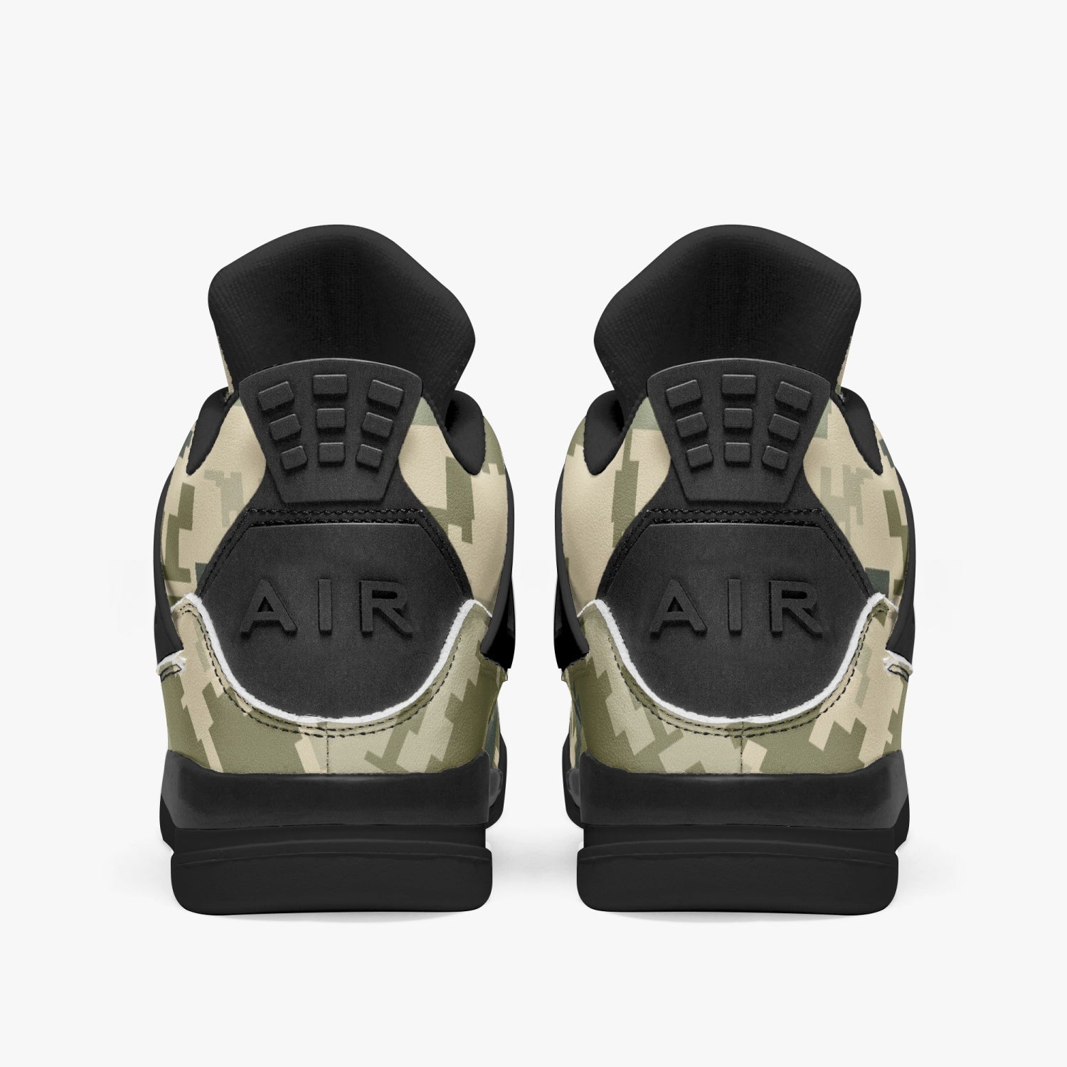 Camo Jordans AJ4 | Ukraine Green | Black Sole Camo Colors