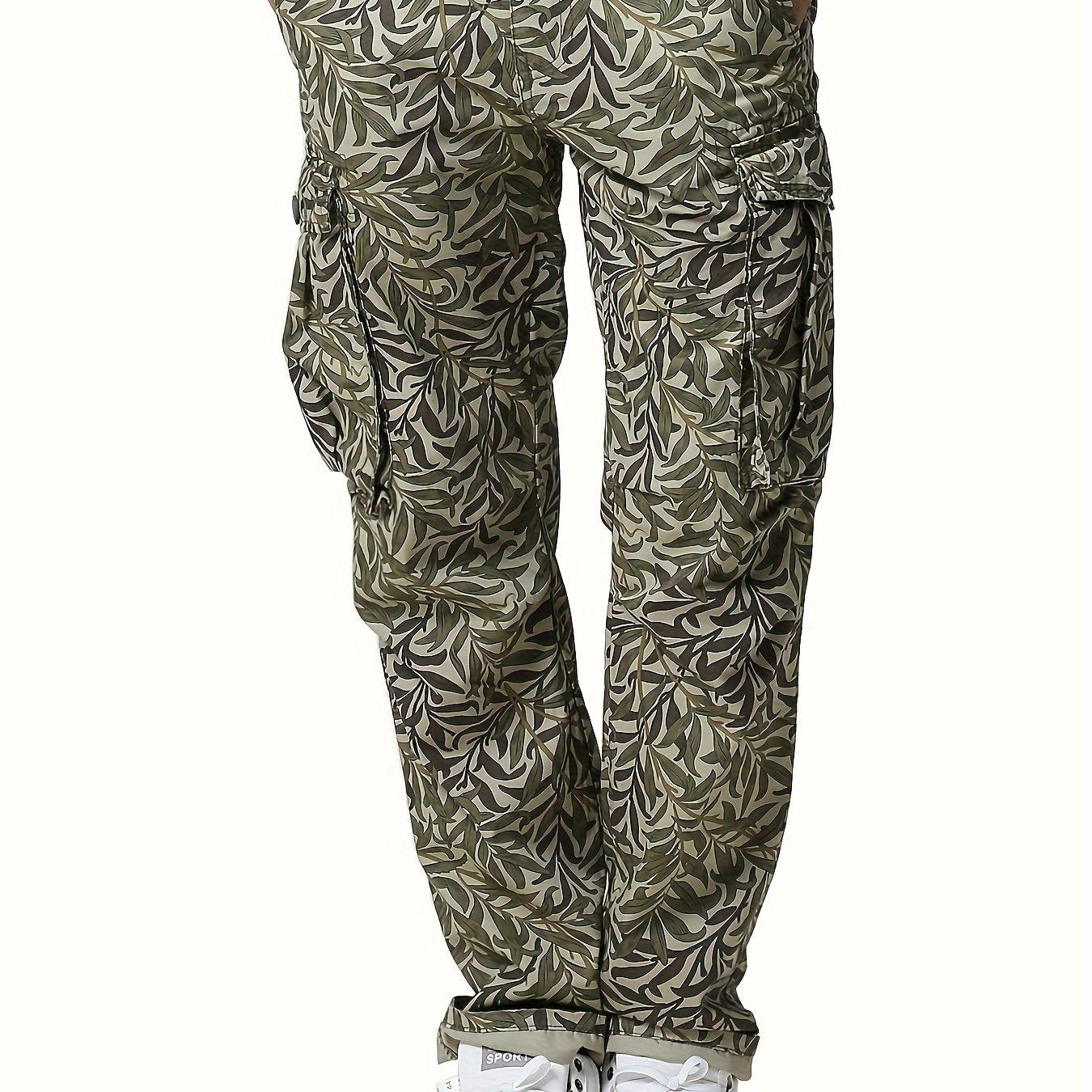 Men's Camo Cargo Pants | Grass Print Camo Colors