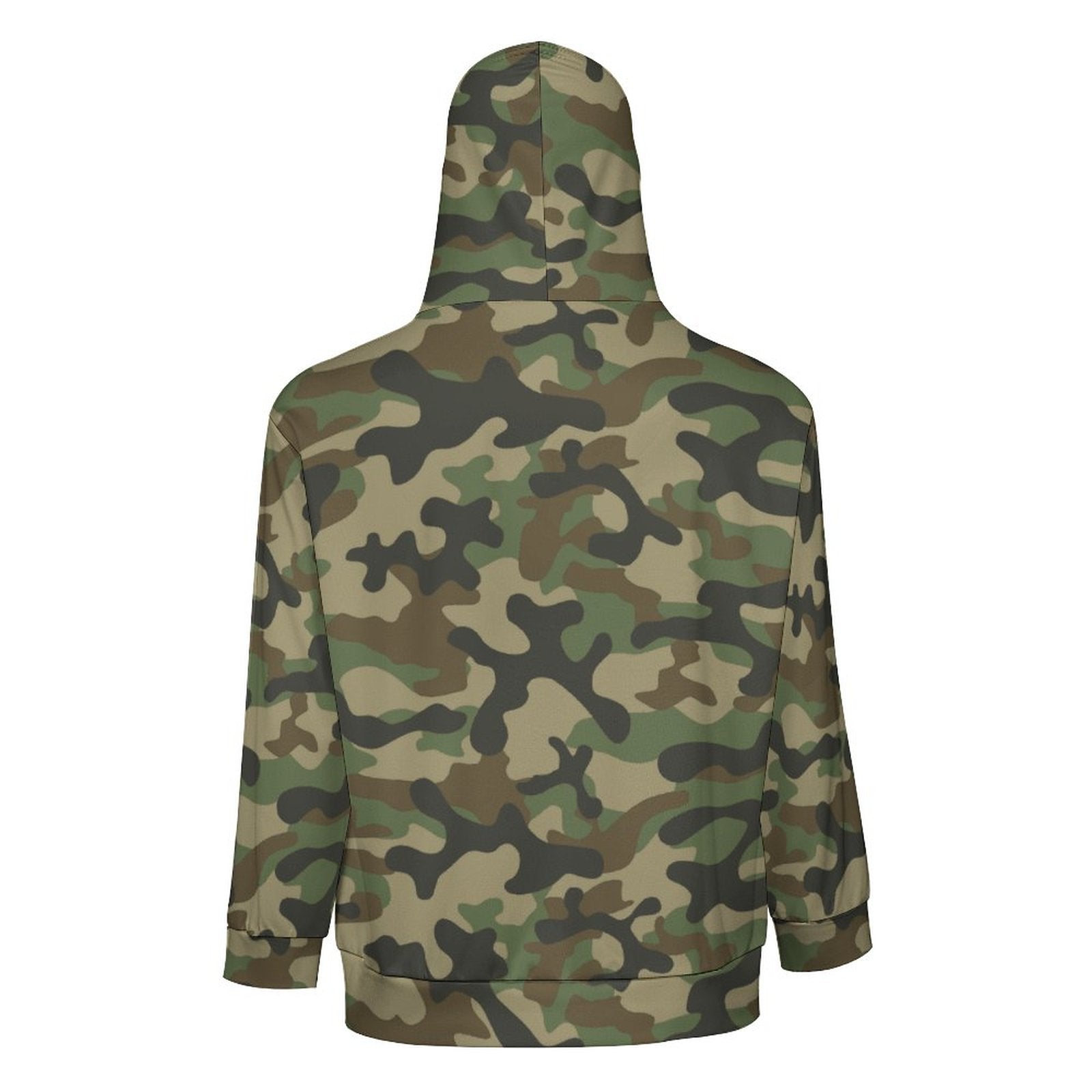 Zip Camo Hoodie | Military Brown Camouflage style Camo Colors