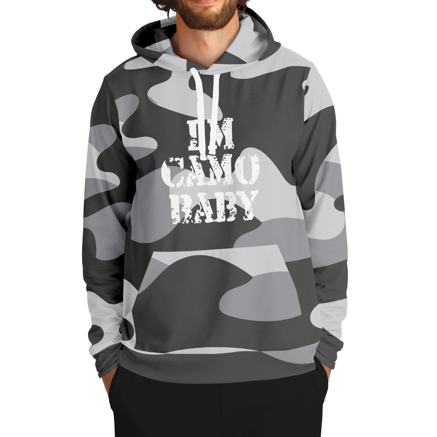 Camo Colors | I'm Camo Baby Hoodie | Shades Of Grey