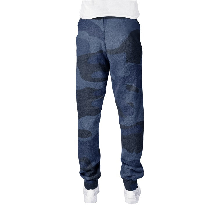 Men's Camo Track Pants | Deep Blue Camo Colors