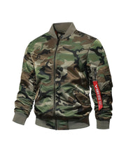 Men's Zippered Jacket | Windproof Warm Baseball Streetwear Camo Colors