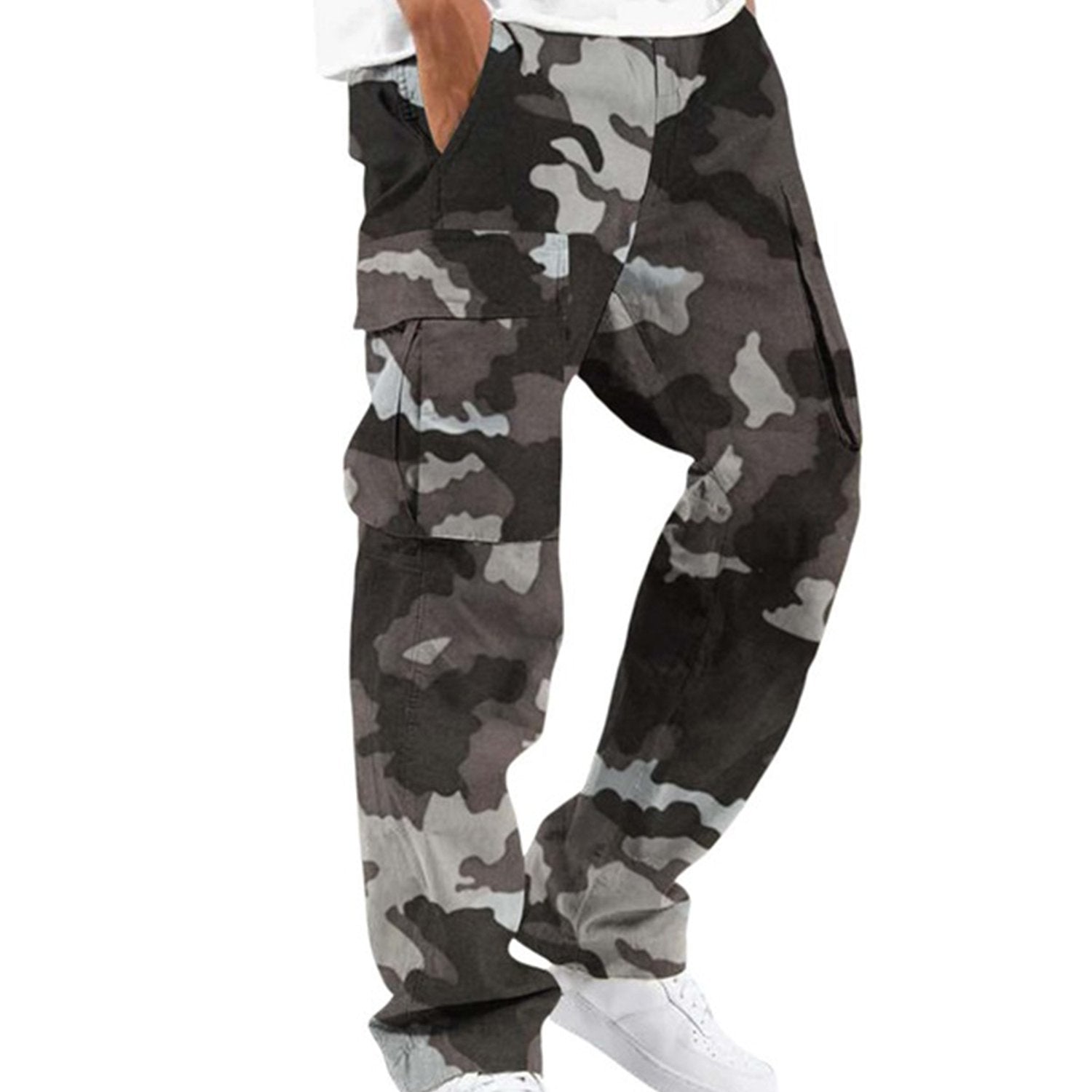 Men's Camouflage Print Cargo Jogger Sweatpants | Camo Colors