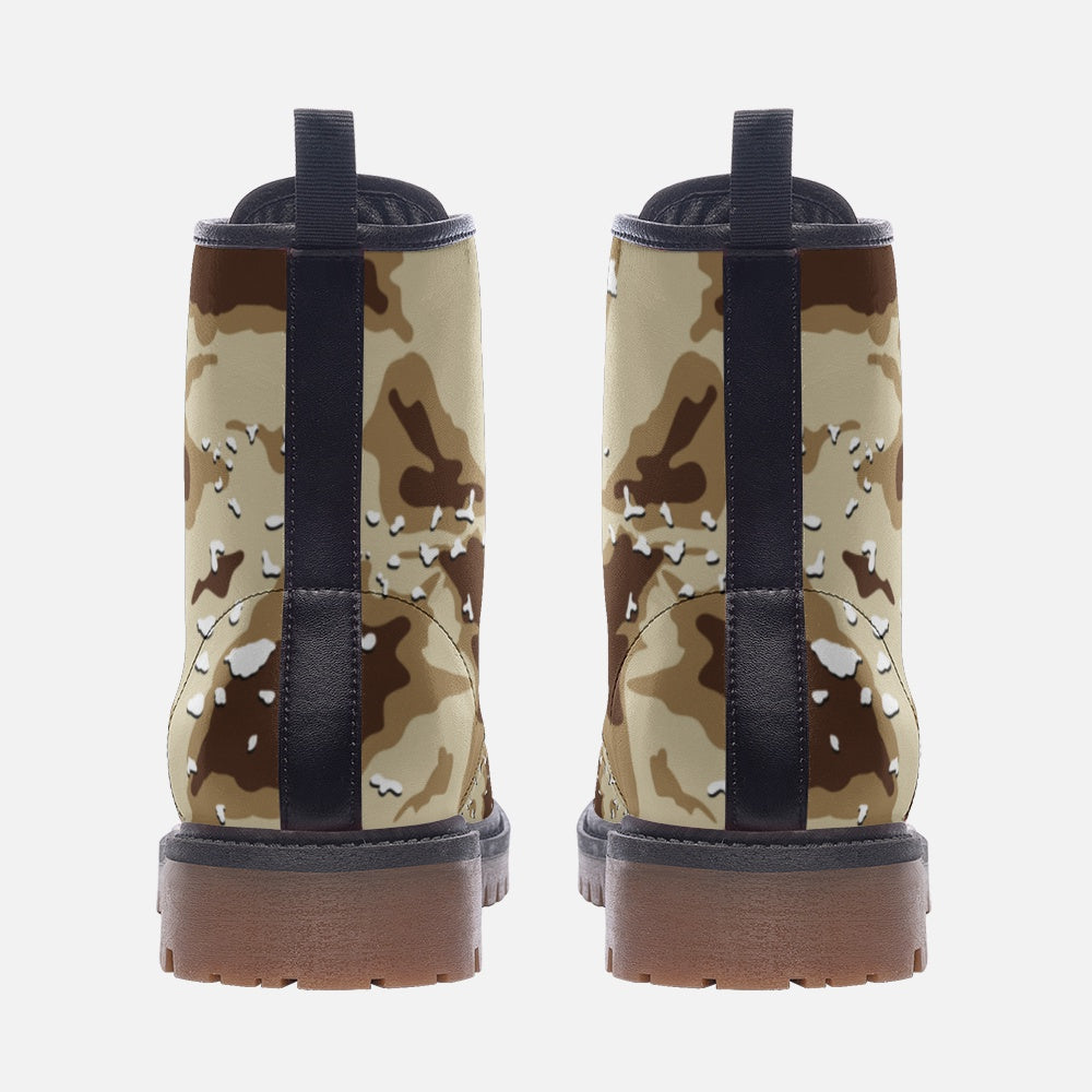 Brown Camo Boots | Lightweight Leather | US Army Desert Uniform Camo Colors