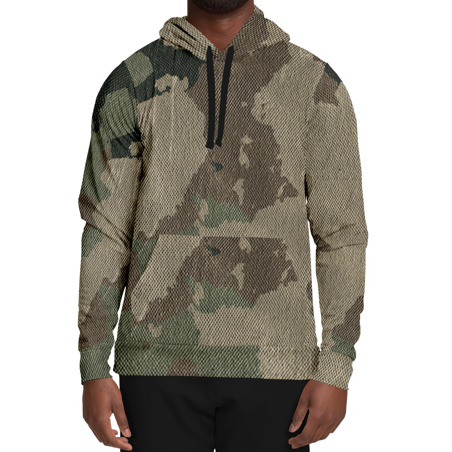 Camo Hoodie | Dirty Old Brown Pullover Camo Colors