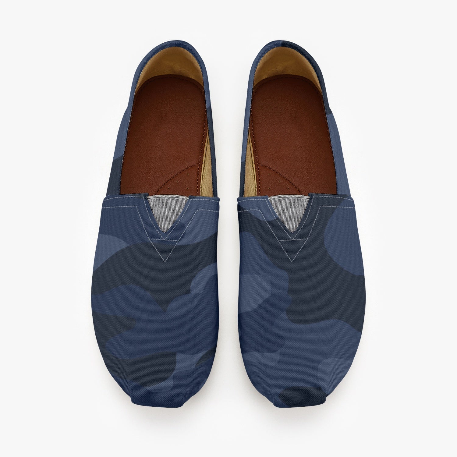 Camo Toms | Deep Blue Camouflage Canvas Shoes Camo Colors