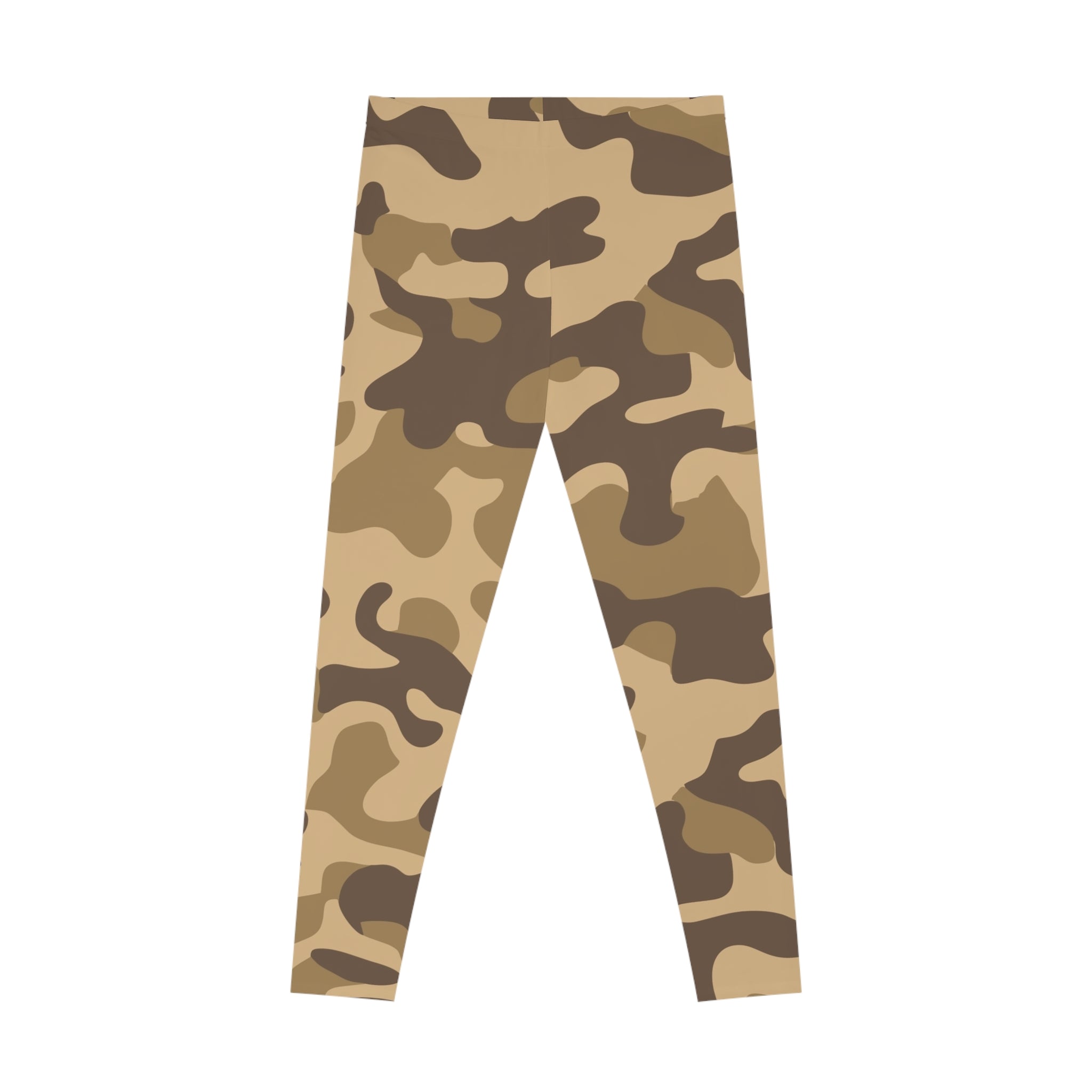 Khaki Camo Leggings For Women | Mid Waist Fit Camo Colors