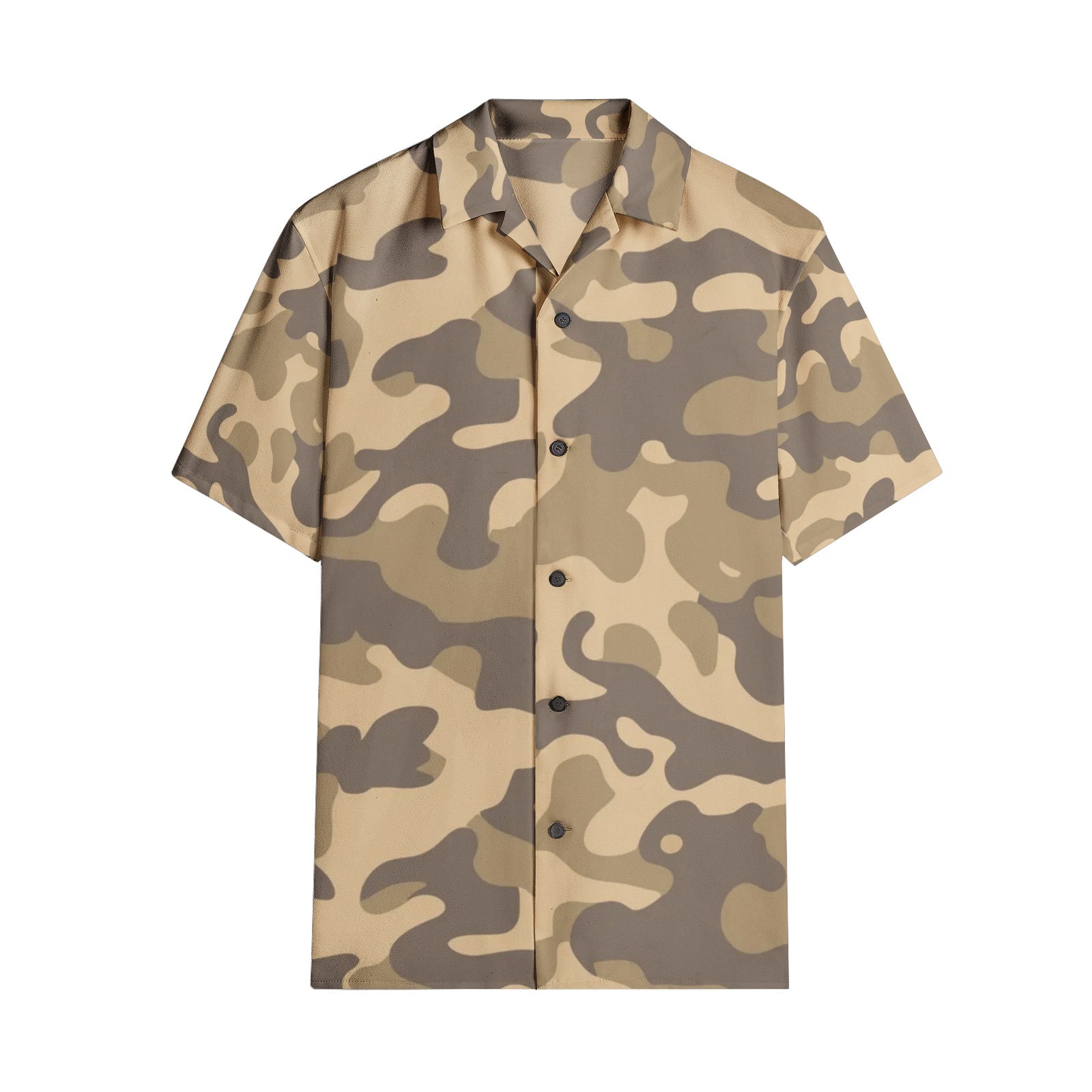Cotton Camo Shirt For Men | Khaki Short-Sleeve Camo Colors