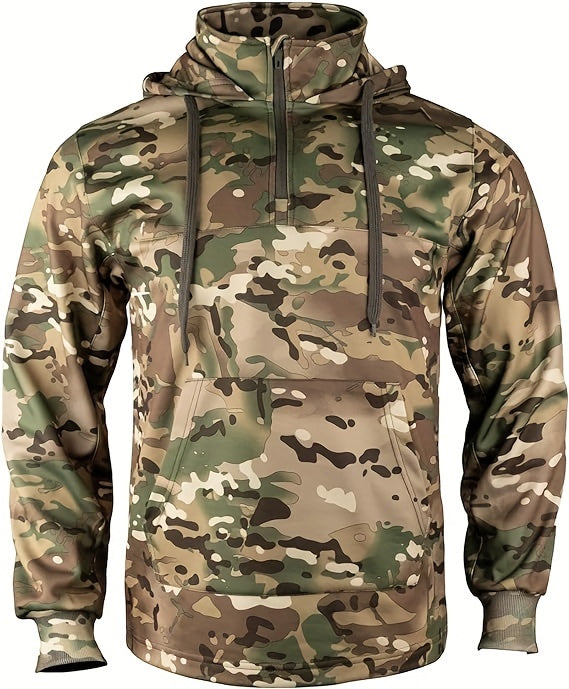 Camo Hunting Hoodie | Men's Wool Lined Warm Pullover Camo Colors