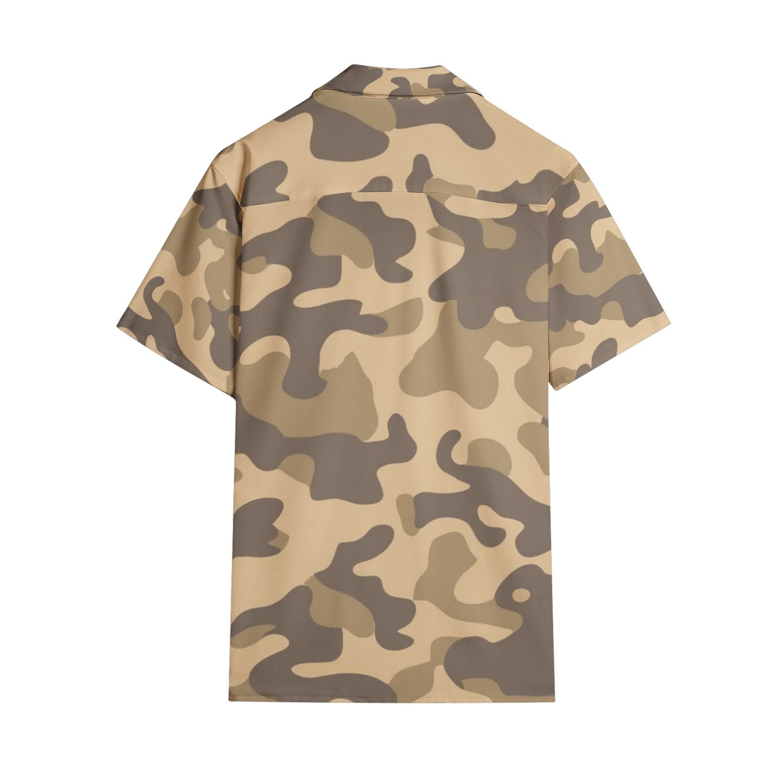Cotton Camo Shirt For Men | Khaki Short-Sleeve Camo Colors