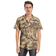 Cotton Camo Shirt For Men | Khaki Short-Sleeve Camo Colors