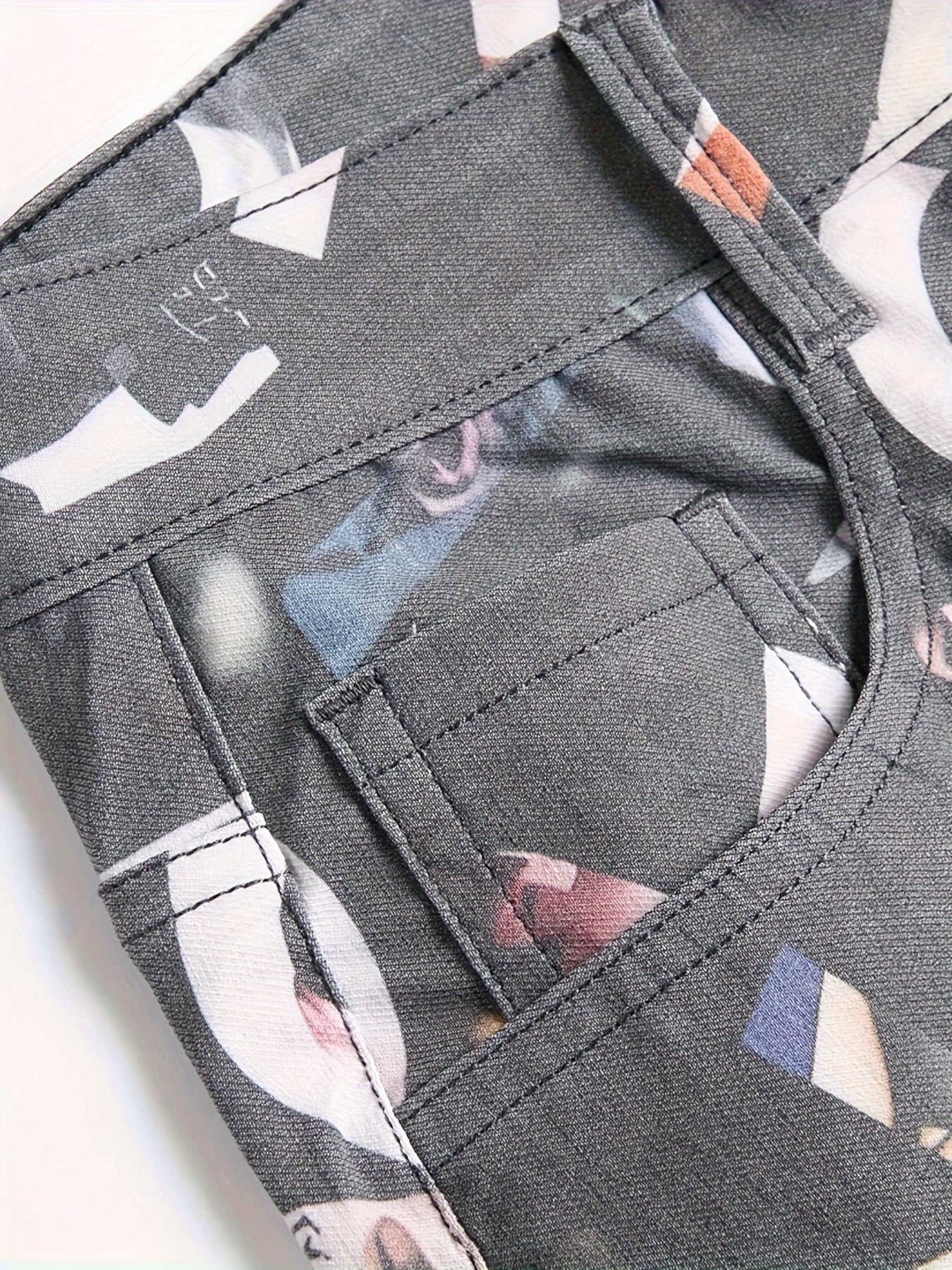 Stretch Skinny Faux Denim for Men: Printed, Ripped, Straight Leg Biker Camo Colors