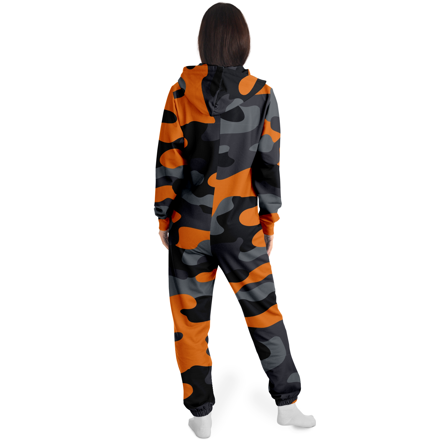 Camo Onesie | Orange, Black and Gray Camo Colors