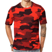 Camo Shirt | Scarlet Red & Black Camouflage T Camo Colors