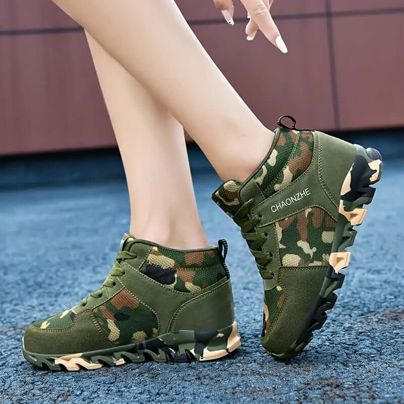 Women's Breathable Mesh Camo Sneakers with Hidden Height Boost Camo Colors