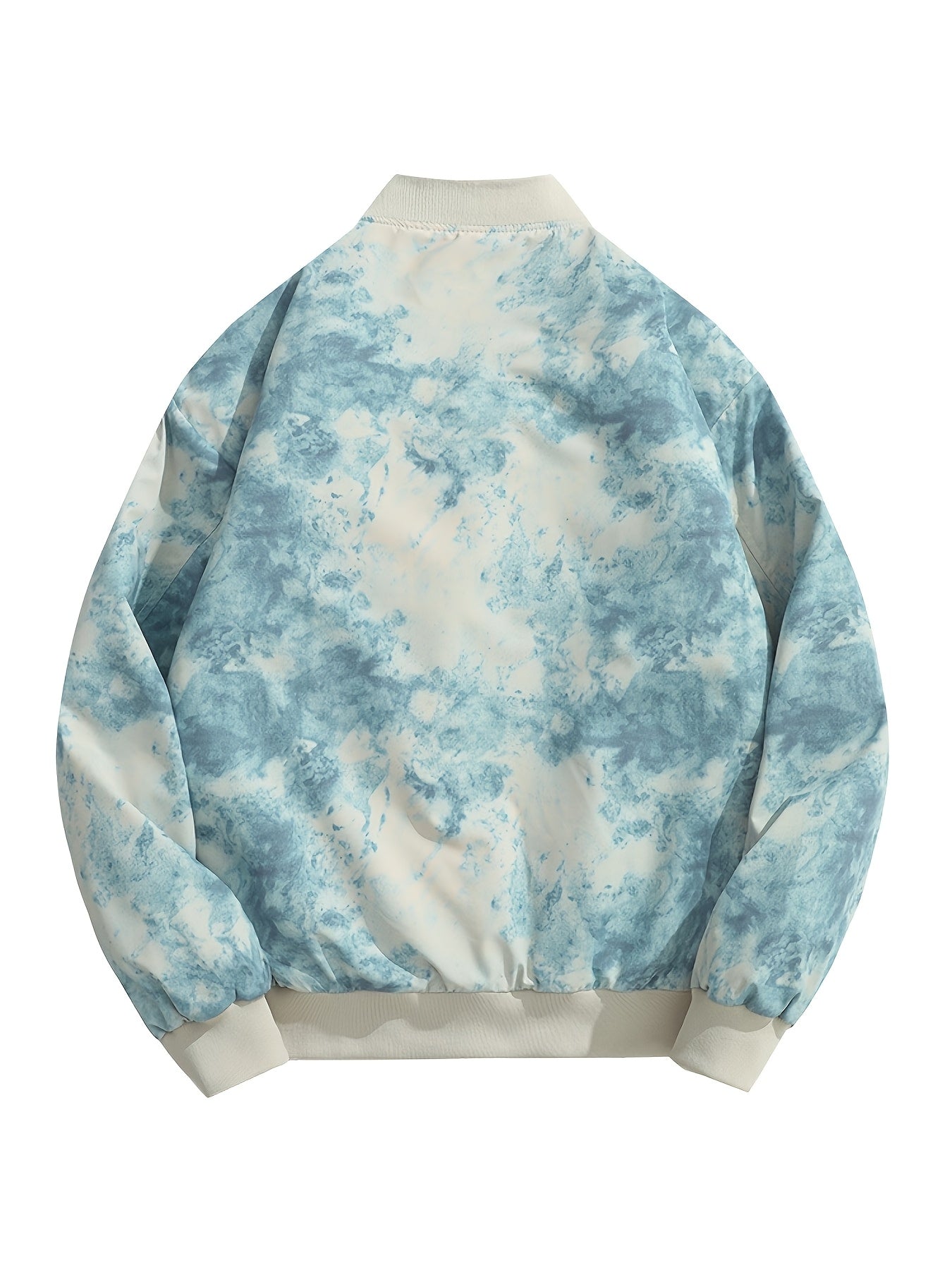Vintage White Camo Jacket | Baseball Collar Long Sleeve Coat Camo Colors