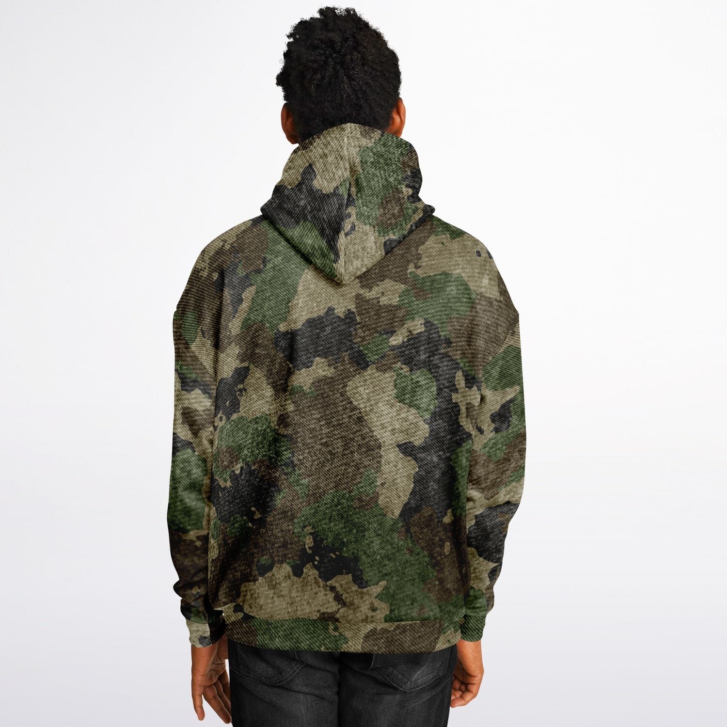 Oversized Hoodie | Brown Camouflage Uniform Cloth Pattern | Camo Colors