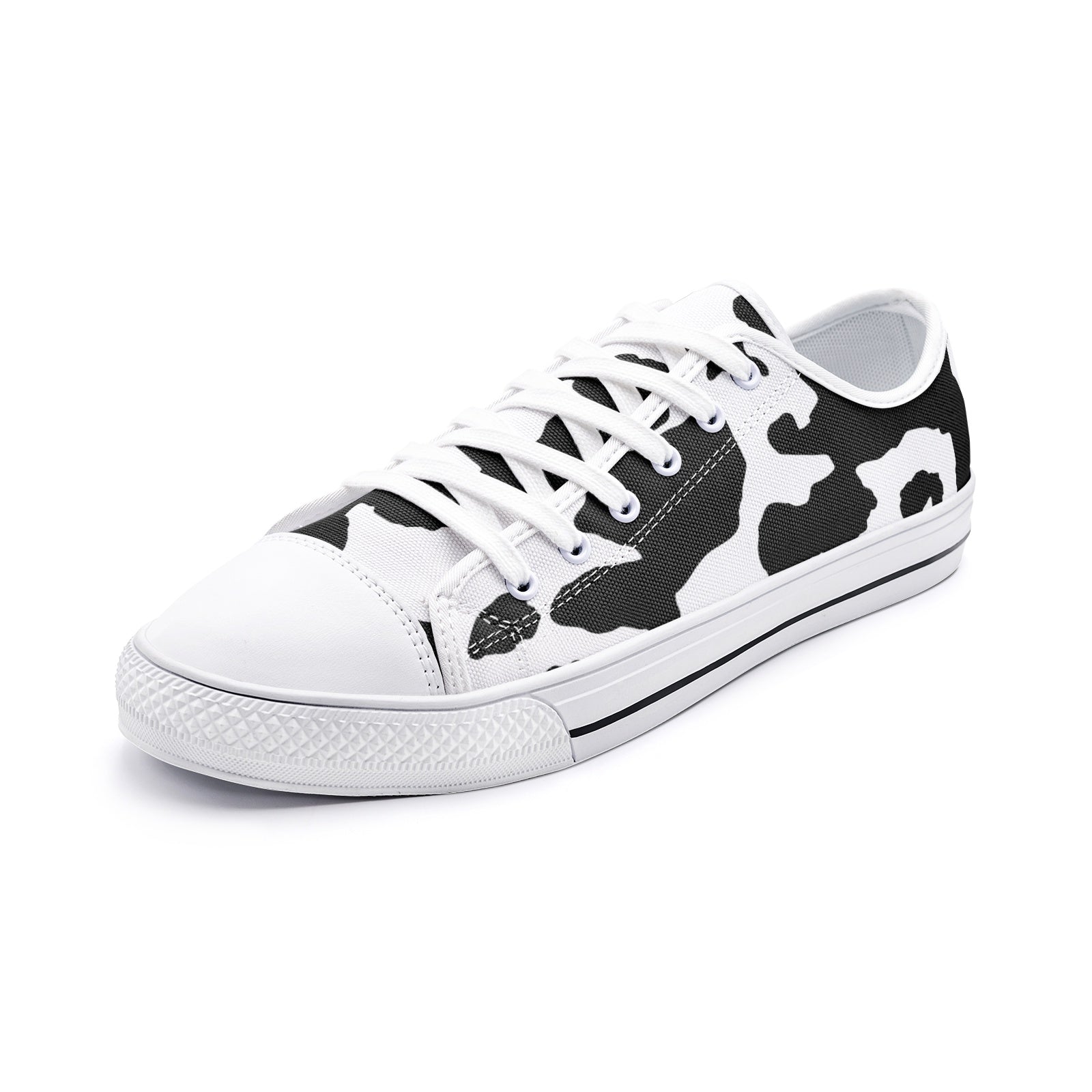 Camo Shoes | Low Top Canvas | Black & White Camouflage Camo Colors