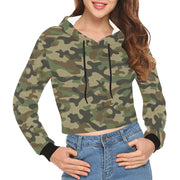 Cropped Camo Hoodie | Regular Fit | Military Brown Camouflage Camo Colors