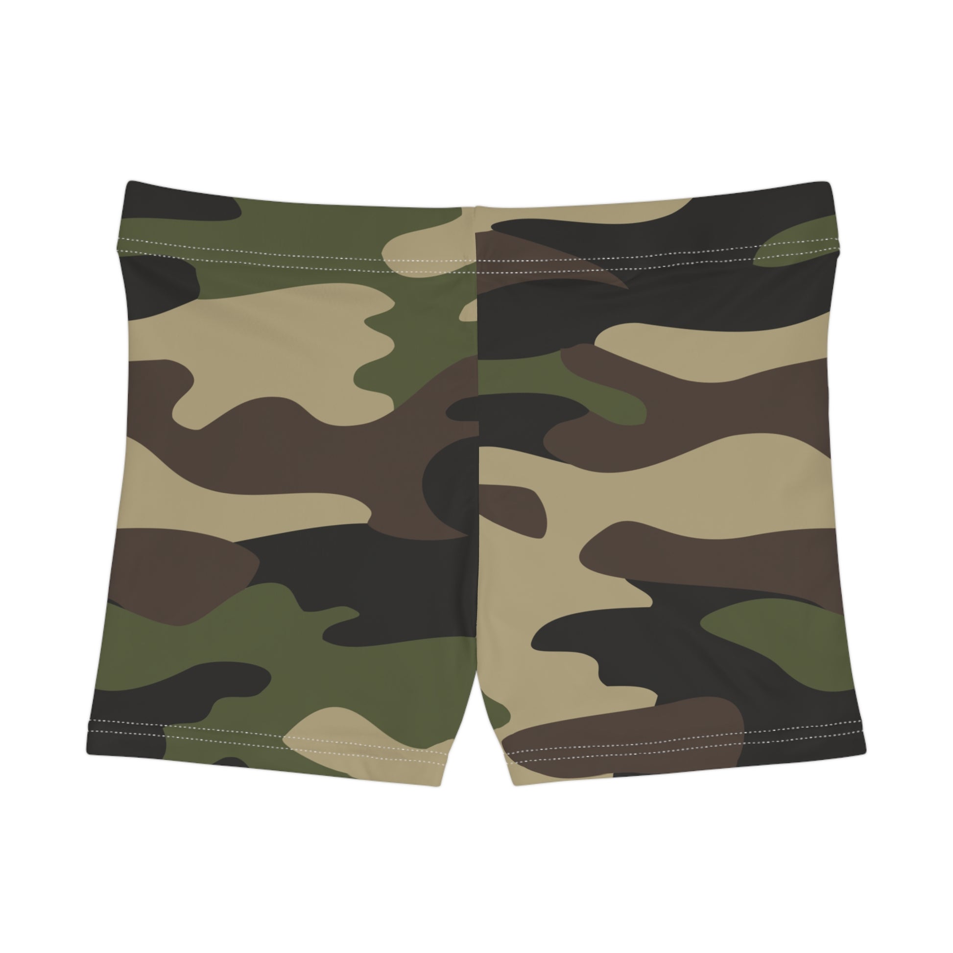 Women's Camo Shorts | Tight Fit | Classic Green Camouflage Camo Colors