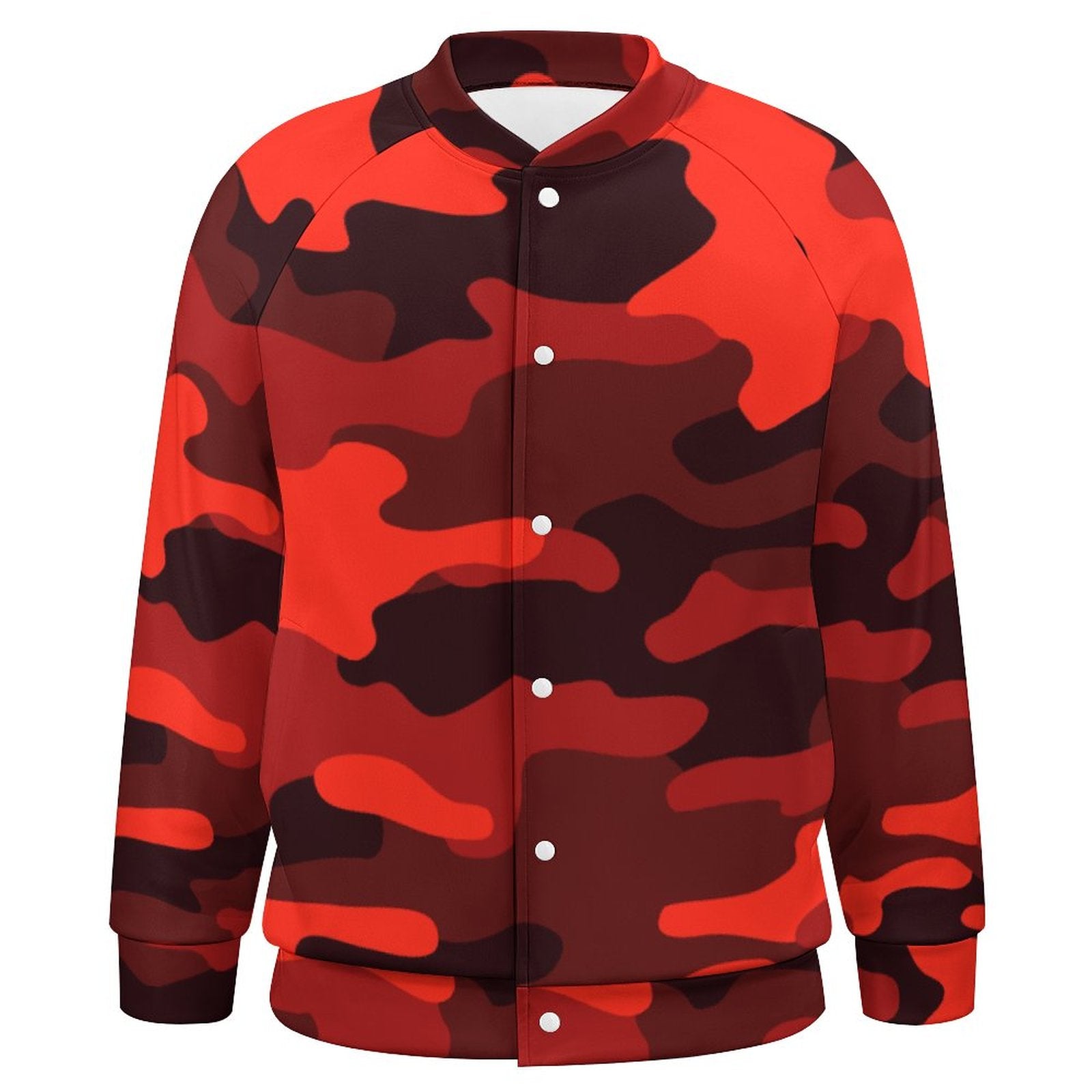 Men's Camo Jacket | Scarlet Red & Black Camouflage Camo Colors