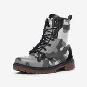 Camo Boots | Leather Camouflage in Gray, Black, and White Camo Colors