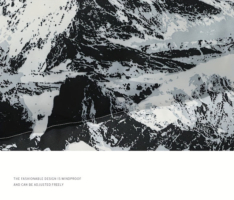 Men's Camo Hooded Puffer Jacket with Zip-Up Front Camo Colors