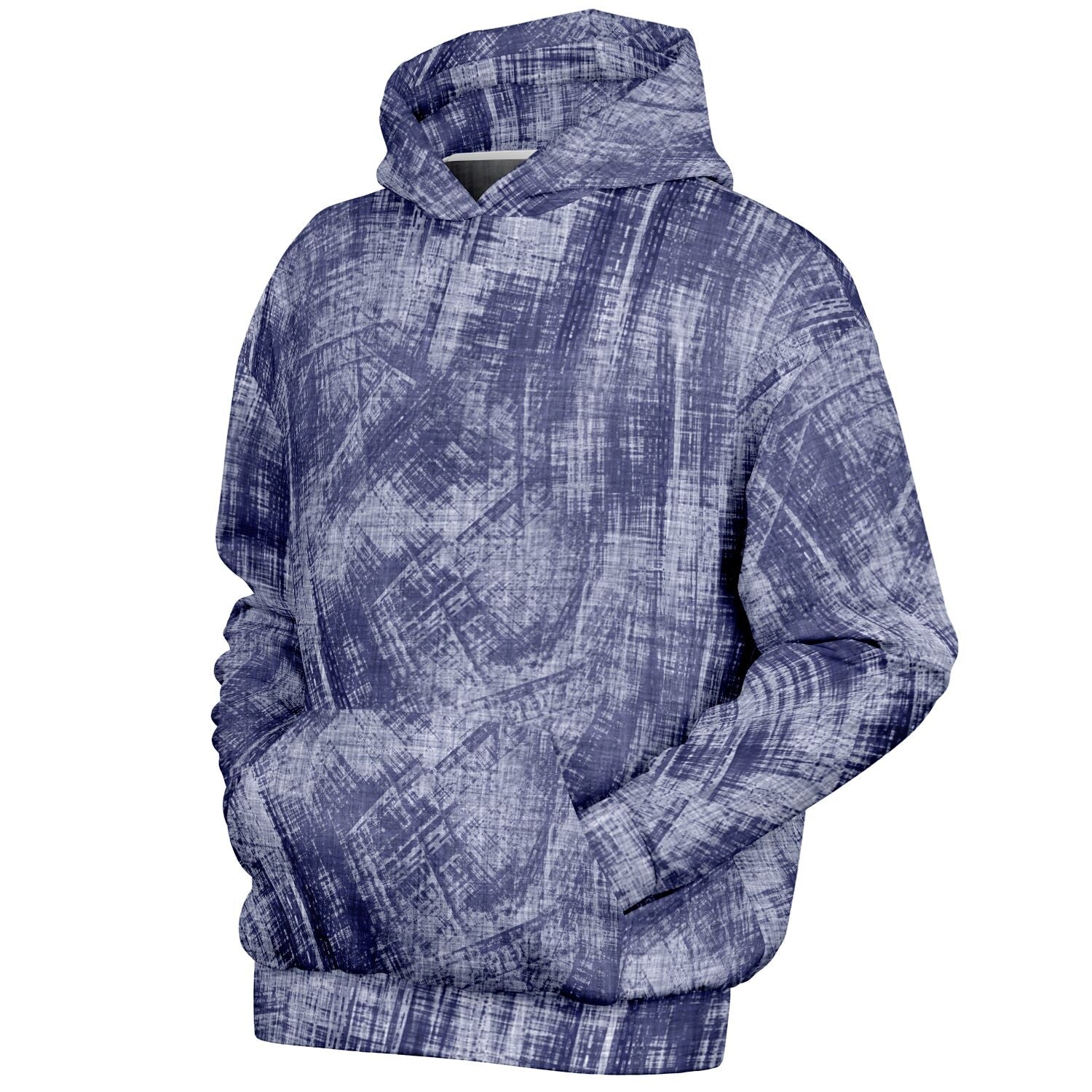 Blue Wash Denim-Style Oversized Hoodie | Camo Colors